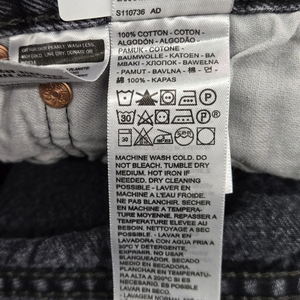 Levi's 501 Men Jeans 36X32 Black Denim Original Fit Straight Leg 29